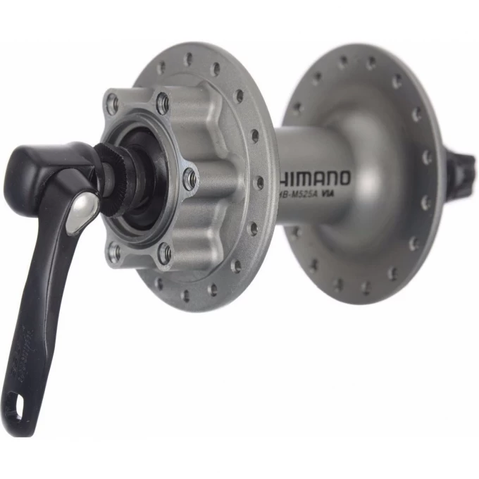 Втулка передняя SHIMANO DEORE M525A, 32 отверстия, QR, 6-болт, серебристый EHBM525ABSS Втулка передняя SHIMANO DEORE M525A, 32 отверстия, QR, 6-болт, серебристый EHBM525ABSS