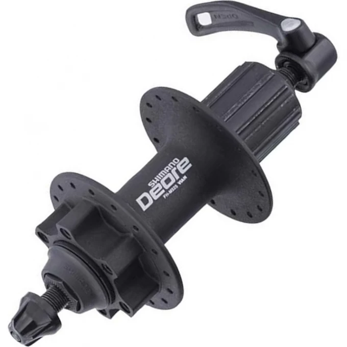 Втулка задняя SHIMANO DEORE, M525A, 36 отверстий, 8/9 скоростей, QR, 6-болтов, черный EFHM525AAZLS Втулка задняя SHIMANO DEORE, M525A, 36 отверстий, 8/9 скоростей, QR, 6-болтов, черный EFHM525AAZLS