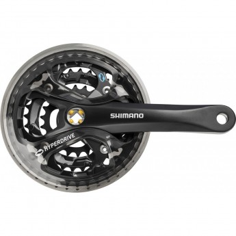 Система SHIMANO ACERA, M361, 170 мм, квадрат, 42/32/22T, защита, черный