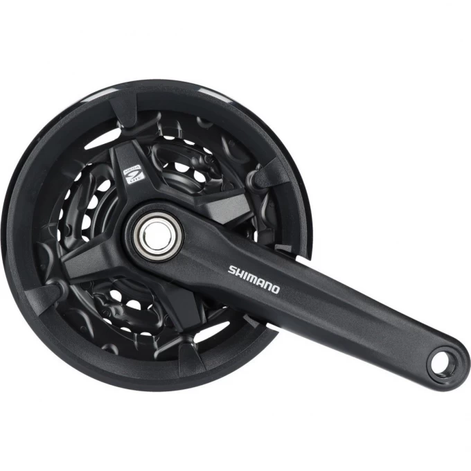 Система SHIMANO ALTUS, MT200-3, 175мм, 40/30/22T, интегрированый вал, с защитой, черный, для 9 скоростей EFCMT2103EX002CL Система SHIMANO ALTUS, MT200-3, 175мм, 40/30/22T, интегрированый вал, с защитой, черный, для 9 скоростей EFCMT2103EX002CL