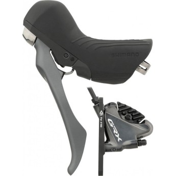 Тормоз дисковый SHIMANO GRX, ST-RX810-LA/BR-RX810, левый, рычаг под диск тормоза с кулером для 160мм Тормоз дисковый SHIMANO GRX, ST-RX810-LA/BR-RX810, левый, рычаг под диск тормоза с кулером для 160мм