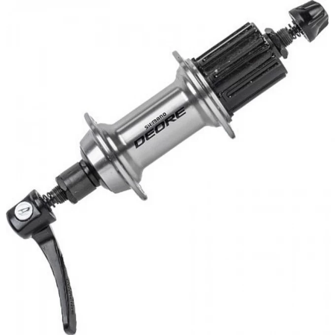 Втулка задняя SHIMANO DEORE T610, 32 отверстия, 8/9/10 скоростей, QR, серебристый EFHT610BZBS Втулка задняя SHIMANO DEORE T610, 32 отверстия, 8/9/10 скоростей, QR, серебристый EFHT610BZBS