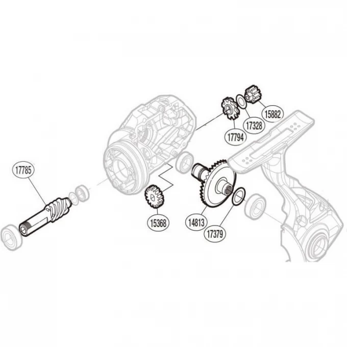 Запчасть для катушки SHIMANO GEAR SET набор шестеронок главной пары PK0391 Запчасть для катушки SHIMANO GEAR SET набор шестеронок главной пары PK0391