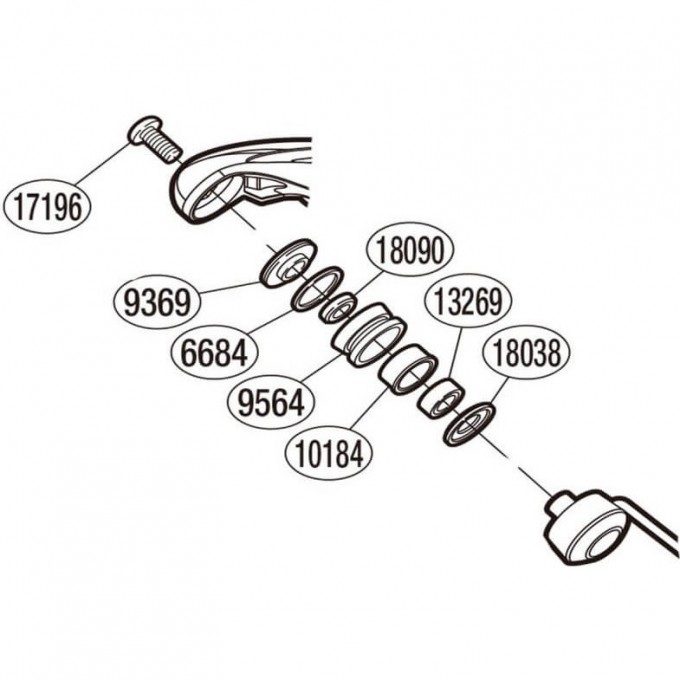 Запчасть для катушки SHIMANO LINE ROLLER SET набор ролика лескоукладывателя PK0429