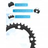 Звезда SHIMANO 105 34T-MA, передняя, для FC-5800, для 50-34Т, черный Y1PH34000